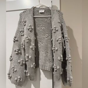 Callahan gray thick knit cardigan sweater - size Medium
